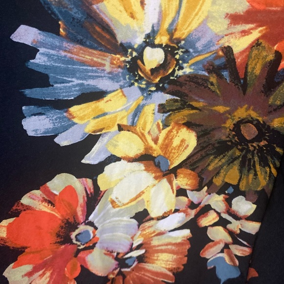 🚚 Ellen Weaver Vibrant Floral Long Sleeve Dress 1X - Picture 3 of 5